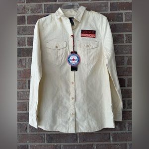 NWT NFL Team Apparel Denver Broncos Women’s Long Sleeve Shirt Size M